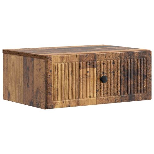 Нощен шкаф с чекмедже 2 pcs Старо дърво 49 x 34,5 x 20 см