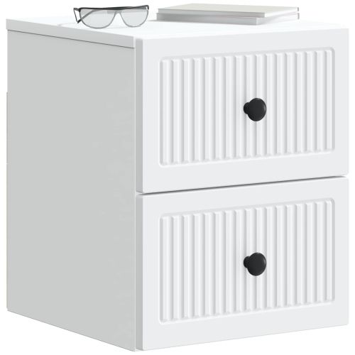 Спален шкаф с монтаж на стена 2 pcs Бяло 33 x 34,5 x 40 см