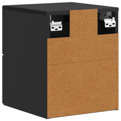 Спален шкаф с монтаж на стена 2 pcs Черно 33 x 34,5 x 40 см