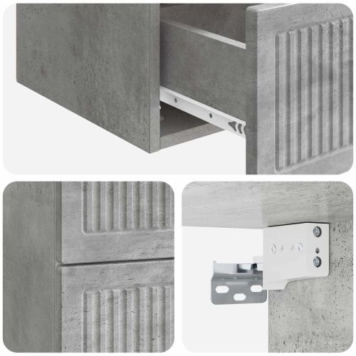 Спален шкаф с монтаж на стена Бетонно сиво 33 x 34,5 x 40 см