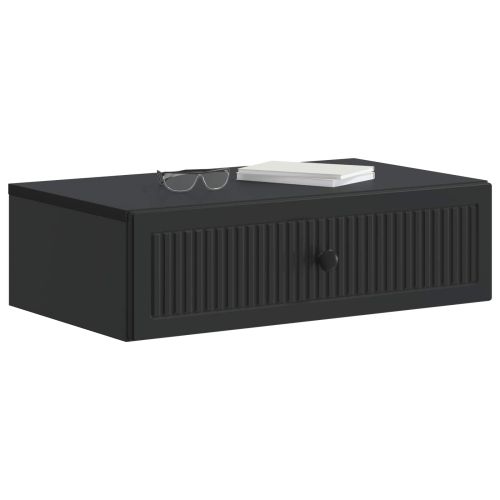 Стенен страничен масичка Черно 59 x 34,5 x 17 см