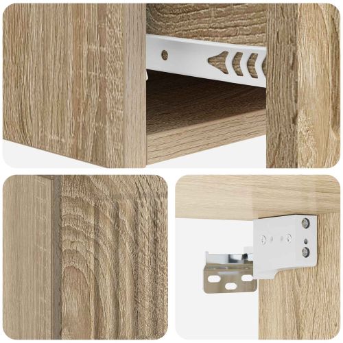 Стенен страничен масичка Дъб сонома 59 x 34,5 x 17 см