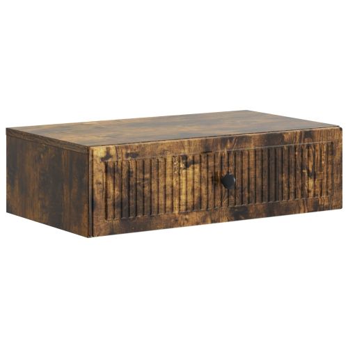 Стенен страничен масичка Опушен дъб 59 x 34,5 x 17 см