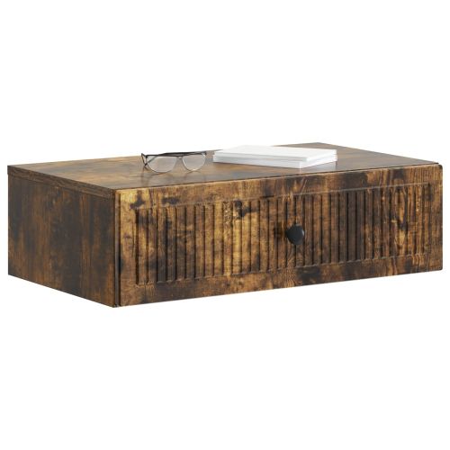 Стенен страничен масичка Опушен дъб 59 x 34,5 x 17 см