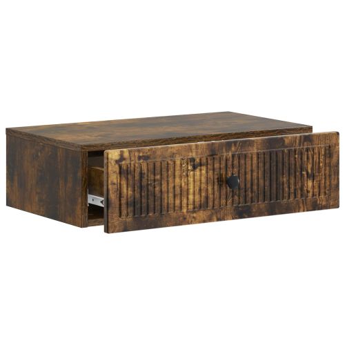 Стенен страничен масичка Опушен дъб 59 x 34,5 x 17 см