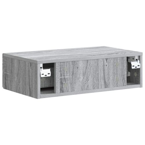 Стенен страничен масичка Сива сонома 59 x 34,5 x 17 см