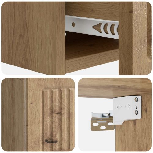 Стенен страничен масичка Дъб артизан 59 x 34,5 x 17 см