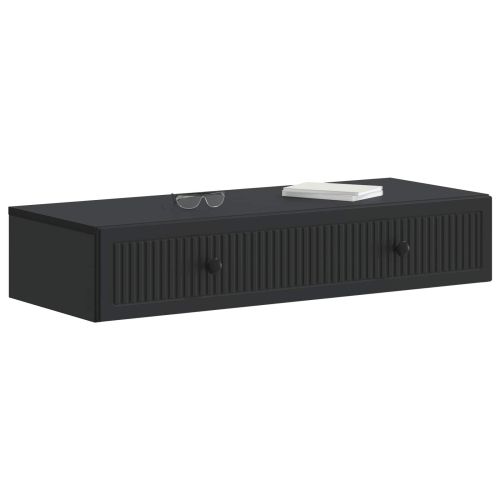 Стенен страничен масичка Черно 87,5 x 34,5 x 17 см