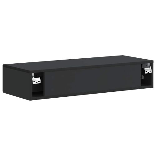 Стенен страничен масичка Черно 87,5 x 34,5 x 17 см