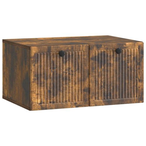 Стенно монтиран ТВ шкаф Опушен дъб 59,5 x 41 x 30 см
