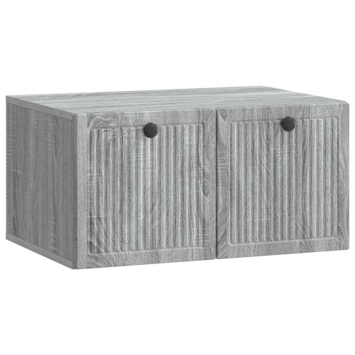 Стенно монтиран ТВ шкаф Сива сонома 59,5 x 41 x 30 см