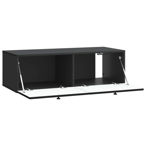 Стенно монтиран ТВ шкаф Черно 98 x 41 x 30 см