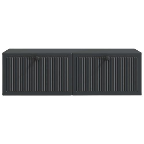 Стенно монтиран ТВ шкаф Черно 98 x 41 x 30 см