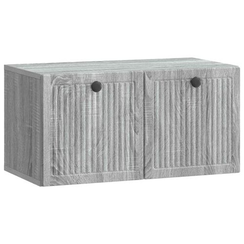 Стенно монтиран ТВ шкаф Сива сонома 59,5 x 31 x 30 см