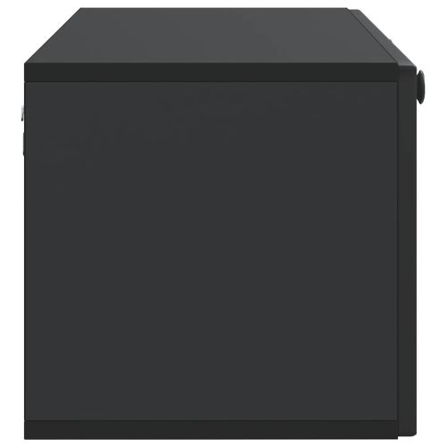 Стенно монтиран ТВ шкаф Черно 98 x 31 x 30 см