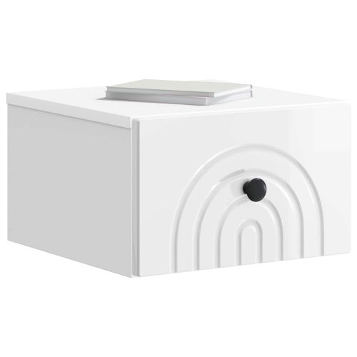 Спален шкаф с монтаж на стена 2 pcs Бял гланц 33 x 34,5 x 20 см