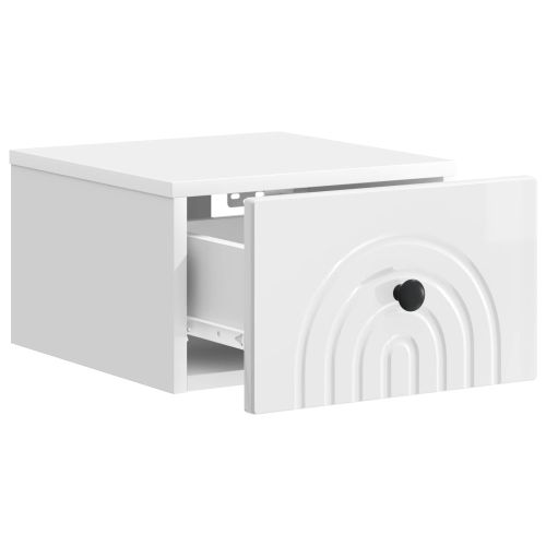 Спален шкаф с монтаж на стена 2 pcs Бял гланц 33 x 34,5 x 20 см