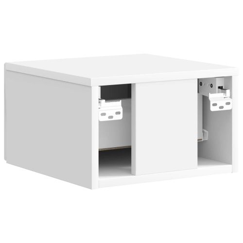 Спален шкаф с монтаж на стена 2 pcs Бял гланц 33 x 34,5 x 20 см