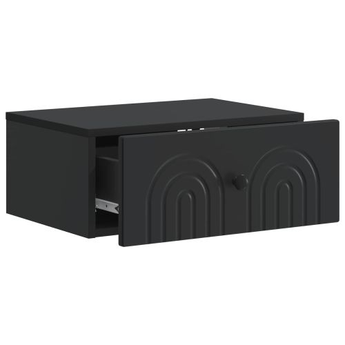 Спален шкаф с монтаж на стена 2 pcs Черно 49 x 34,5 x 20 см