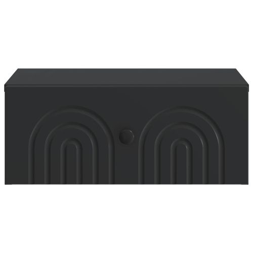 Спален шкаф с монтаж на стена 2 pcs Черно 49 x 34,5 x 20 см