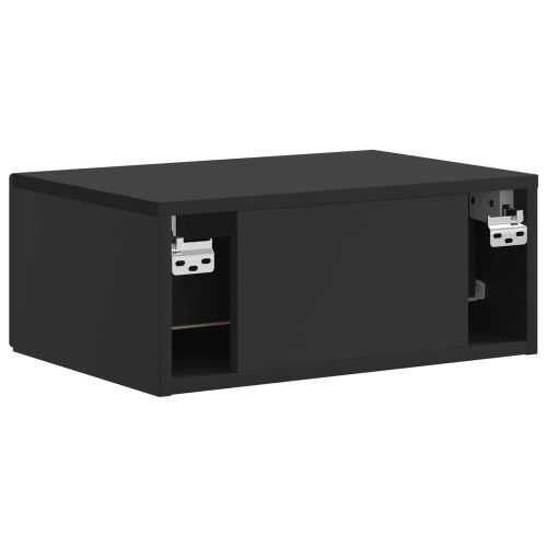 Спален шкаф с монтаж на стена 2 pcs Черно 49 x 34,5 x 20 см