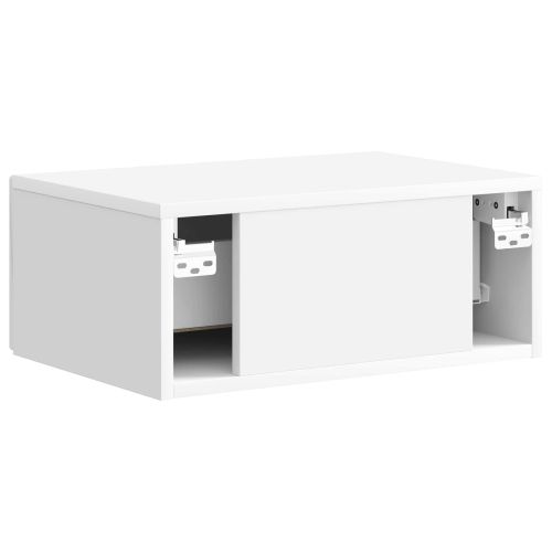 Спален шкаф с монтаж на стена Бял гланц 49 x 34,5 x 20 см