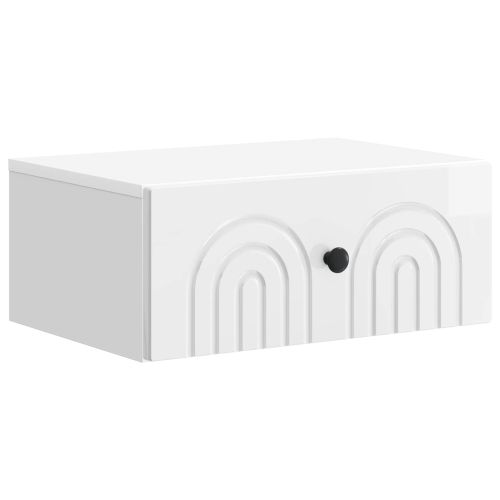 Спален шкаф с монтаж на стена 2 pcs Бял гланц 49 x 34,5 x 20 см