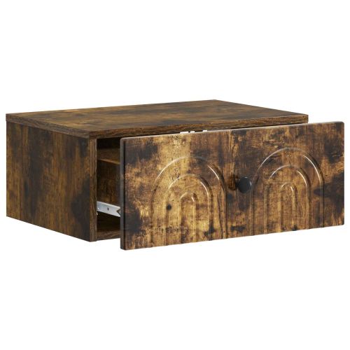 Спален шкаф с монтаж на стена Опушен дъб 49 x 34,5 x 20 см