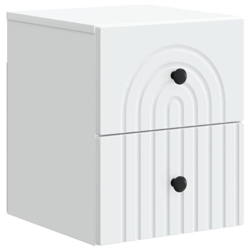 Спален шкаф с монтаж на стена 2 pcs Бяло 33 x 34,5 x 40 см