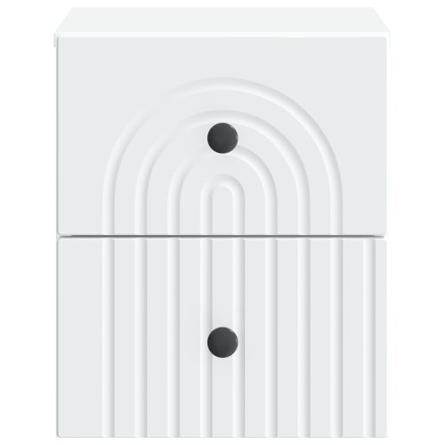 Спален шкаф с монтаж на стена 2 pcs Бяло 33 x 34,5 x 40 см