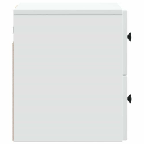 Спален шкаф с монтаж на стена 2 pcs Бяло 33 x 34,5 x 40 см