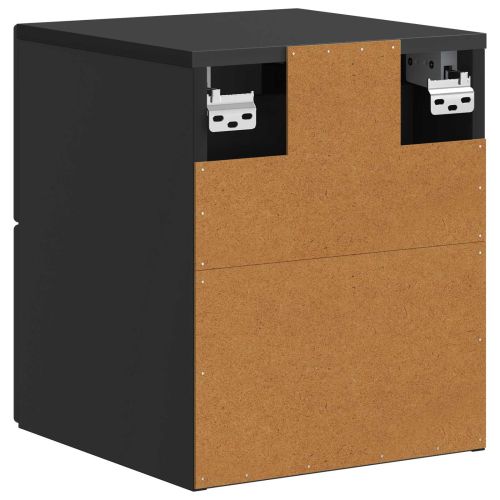 Спален шкаф с монтаж на стена 2 pcs Черно 33 x 34,5 x 40 см