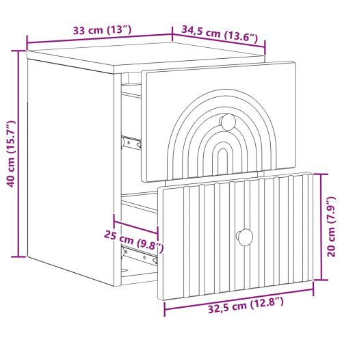 Спален шкаф с монтаж на стена 2 pcs Черно 33 x 34,5 x 40 см