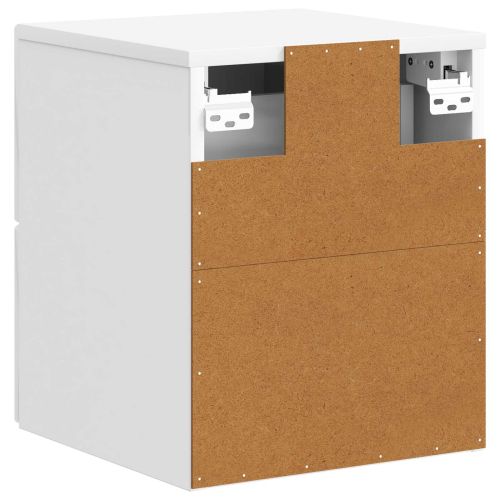 Спален шкаф с монтаж на стена Бял гланц 33 x 34,5 x 40 см