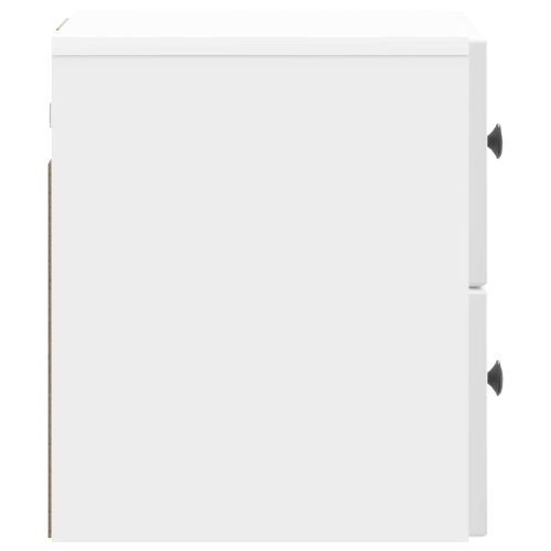 Спален шкаф с монтаж на стена 2 pcs Бял гланц 33 x 34,5 x 40 см