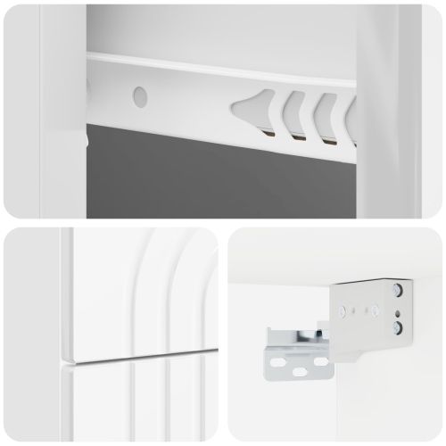 Спален шкаф с монтаж на стена 2 pcs Бял гланц 33 x 34,5 x 40 см