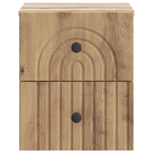 Спален шкаф с монтаж на стена Дъб артизан 33 x 34,5 x 40 см