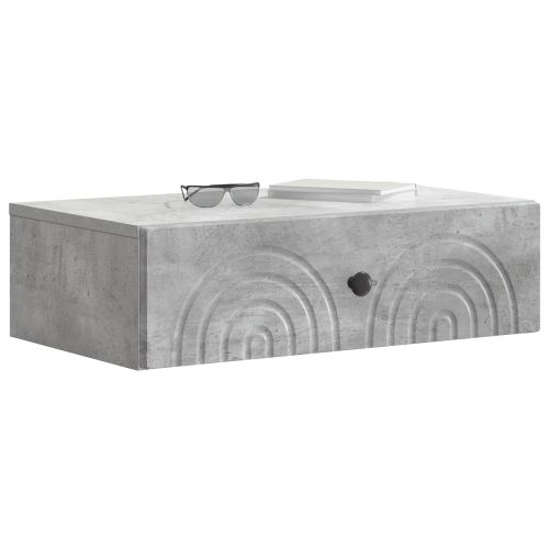 Стенен страничен масичка Бетонно сиво 59 x 34,5 x 17 см