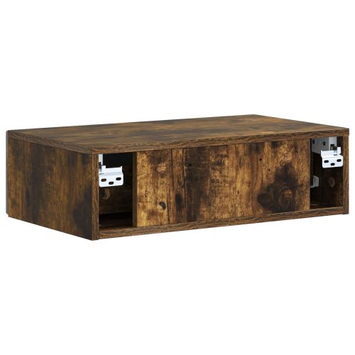 Стенен страничен масичка Опушен дъб 59 x 34,5 x 17 см