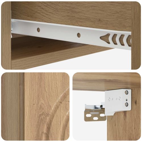 Стенен страничен масичка Дъб артизан 59 x 34,5 x 17 см