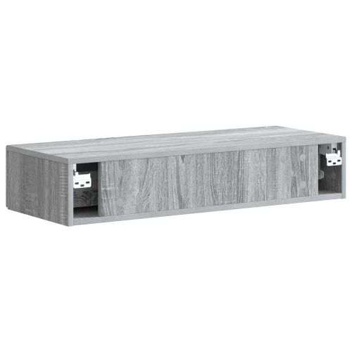 Стенен страничен масичка Сива сонома 87,5 x 34,5 x 17 см