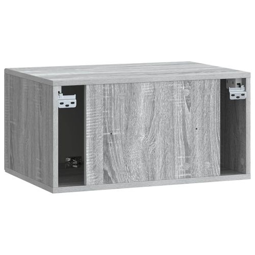 Стенно монтиран ТВ шкаф Сива сонома 59,5 x 41 x 30 см