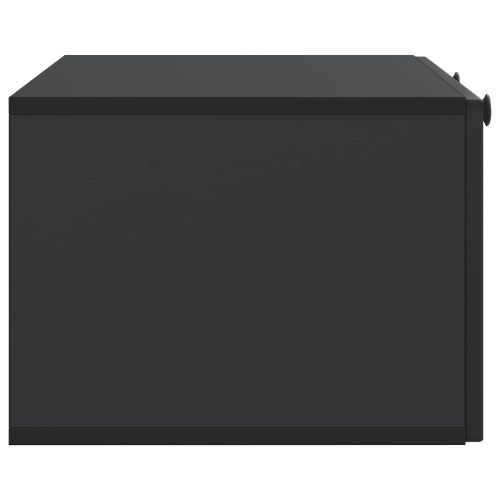 Стенно монтиран ТВ шкаф Черно 78,5 x 41 x 30 см