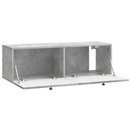 Стенно монтиран ТВ шкаф Бетонно сиво 98 x 31 x 30 см