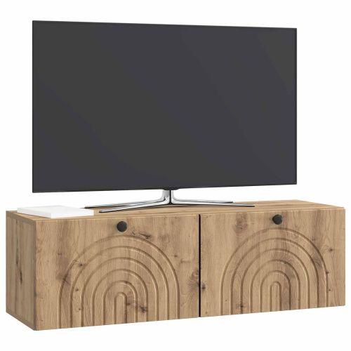 Стенно монтиран ТВ шкаф Дъб артизан 98 x 31 x 30 см