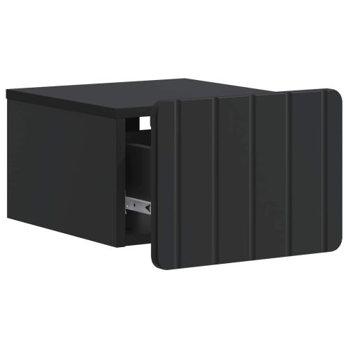 Спален шкаф с монтаж на стена 2 pcs Черно 33 x 34,5 x 24 см