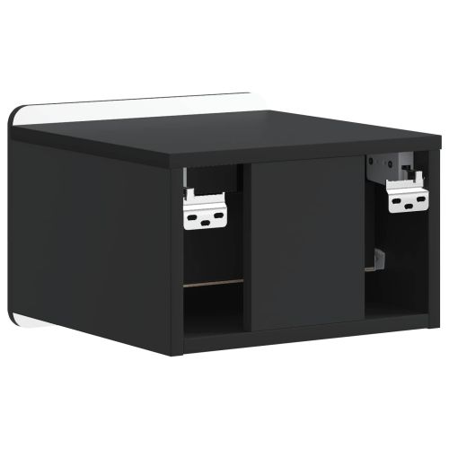 Спален шкаф с монтаж на стена 2 pcs Черно 33 x 34,5 x 24 см