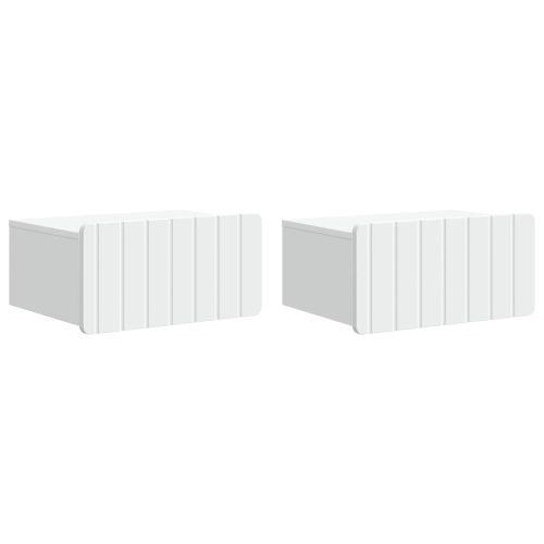 Спален шкаф с монтаж на стена 2 pcs Бяло 49 x 34,5 x 24 см