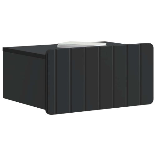 Спален шкаф с монтаж на стена Черно 49 x 34,5 x 24 см