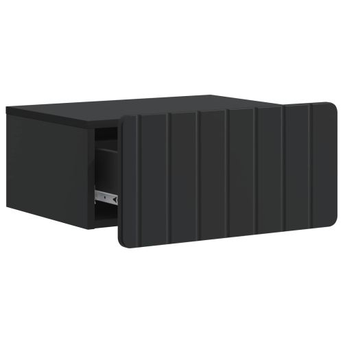 Спален шкаф с монтаж на стена 2 pcs Черно 49 x 34,5 x 24 см